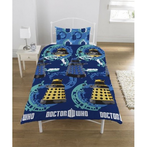 Dr Who 'Strategist' Rotary Single Bed Duvet Quilt Cover Set