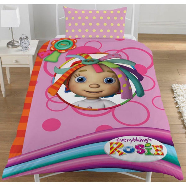 Everything'S Rosie ' Ragdoll' Panel Single Bed Duvet Quilt Cover Set