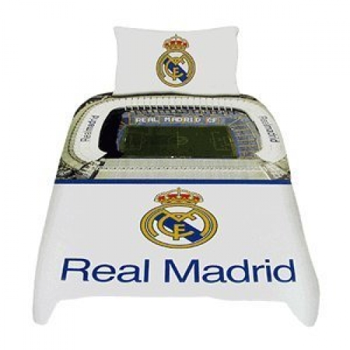 Real Madrid Staduim Fc Football Panel Official Single Bed Duvet Quilt Cover Set