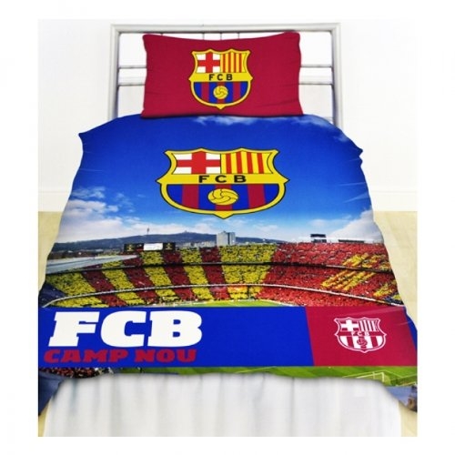 Barcelona Fc Stadium Football Panel Official Single Bed Duvet Quilt Cover Set
