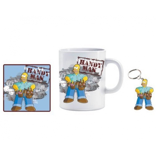 The Simpsons 11oz Mug, Coaster and Keyring Mug