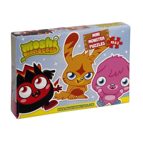 Moshi Monsters Mini 3x49 Piece Jigsaw Puzzle Game