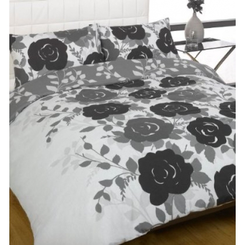 Funky Floral Black & White Half Set Bedding Single Duvet Cover