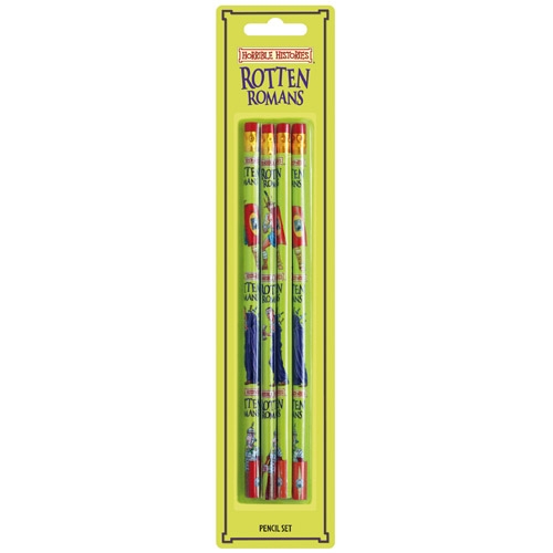 Horrible Histories 'Rotten Romans' 4 Pack Pencil Stationery