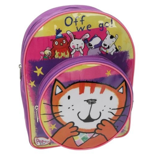 Poppy Cat 'Off We Go' Pvc Front School Bag Rucksack Backpack
