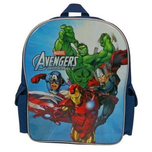 Avengers Assemble 'Iron Man, Captain America, Hulk,thor' Pvc Front School Bag Rucksack Backpack