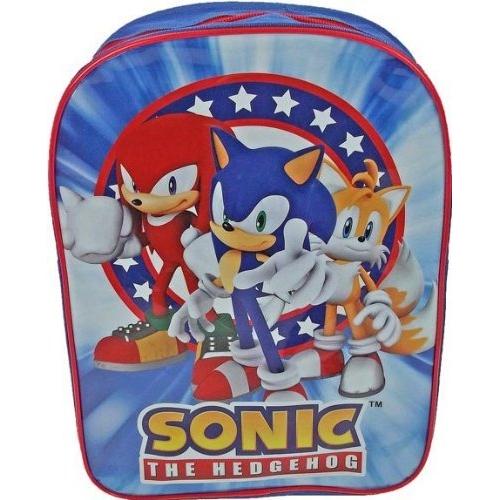 Sonic The Hedgehog Pvc Front School Bag Rucksack Backpack
