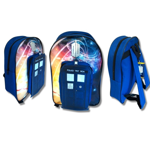 Doctor Who 'Tardis' Pvc Front School Bag Rucksack Backpack