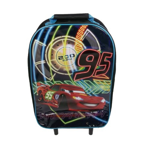 Disney Cars 95 Neon School Travel Trolley Roller Wheeled Bag