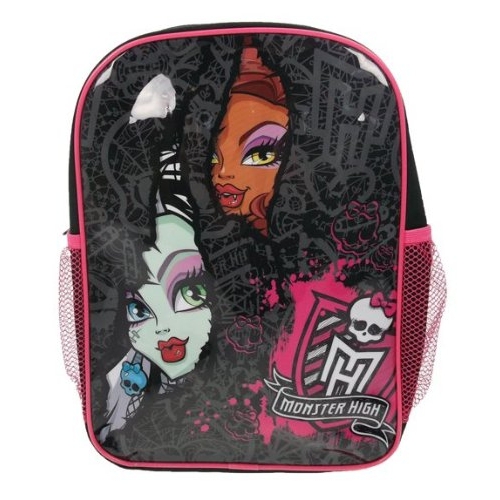 Monster High Backpack with Mesh Pockets School Bag Rucksack