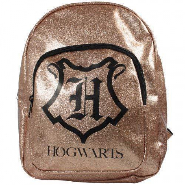 Harry Potter Children' S Novelty Gold Glitter School Bag Rucksack Backpack
