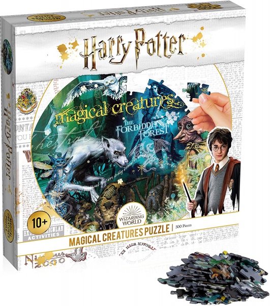 Harry Potter Collectors Round Magical Creatures 500 Piece Jigsaw Puzzle Game