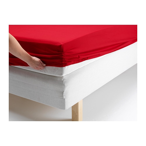 Percale Red Fitted Sheet Bedding King Bed Set
