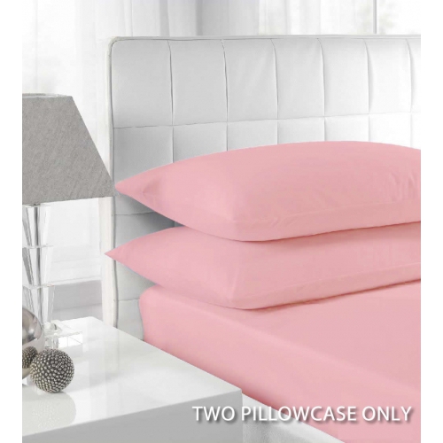 Percale Pink 2 Pk Bedding Pillow Case Set