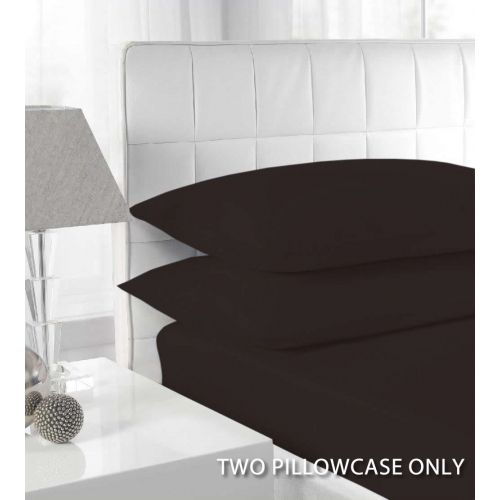 Percale Chocolate Bedding Pillow Case Set