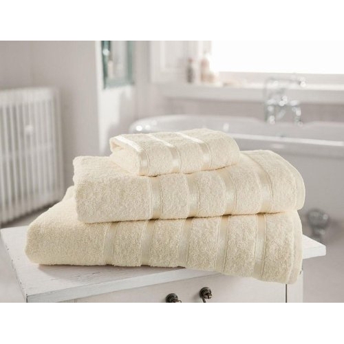 Towel Egyptian Cotton 'Kensington Cream' Plain Bath