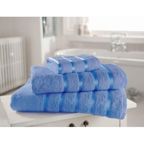 Towel Egyptian Cotton 'Kensington Blue' Plain Bath