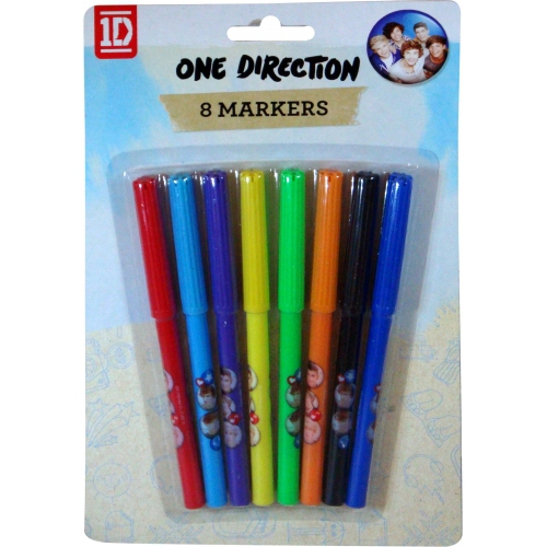 One Direction 8 Pack Markers Stationery