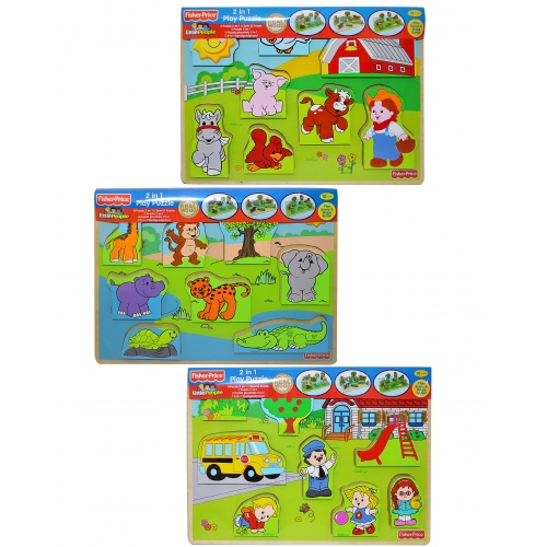 Fisher Price '2 In 1' Assorted Board Game Puzzle