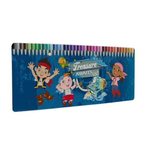Jake and The Never Land Pirates 'Treasure Awaits Us' 50 Piece Colouring Pencils Tin Stationery