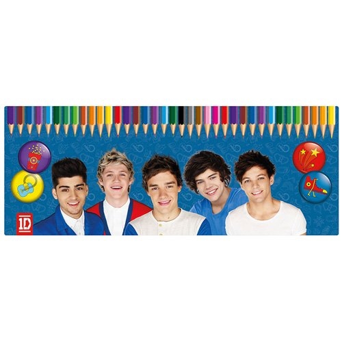 One Direction 'Season 13' 50 Piece Colouring Pencils Tin Case Stationery
