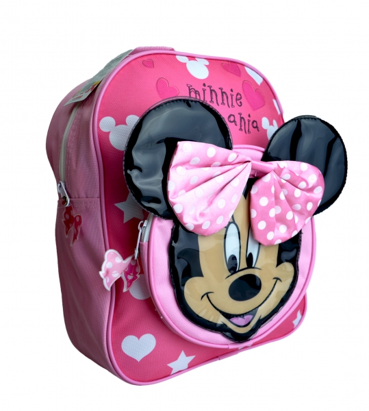 Disney Minnie Mouse Pink Polka Dot Bow School Bag Rucksack Backpack
