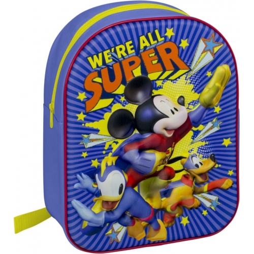 Disney Mickey Mouse 3d Effect School Bag Rucksack Backpack