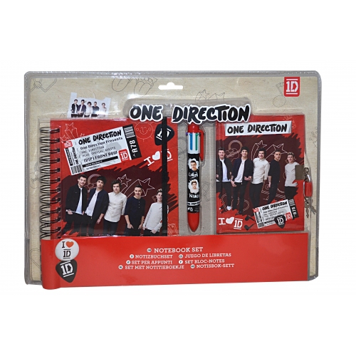 One Direction Red Notebook Set Stationery