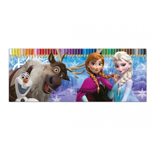 Disney Frozen Elsa Anna '50 Piece' Colouring Pencils Tin Case Stationery