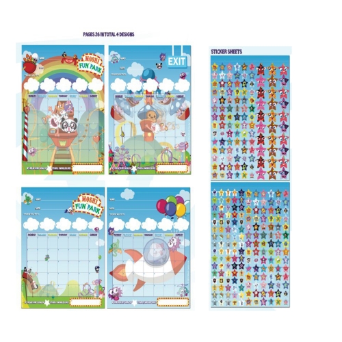 Moshi Monsters 'Fun Park' Star Chart Stationery