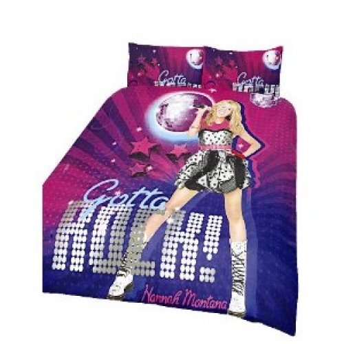 Disney Hannah Montana Rock Panel Double Bed Duvet Quilt Cover Set