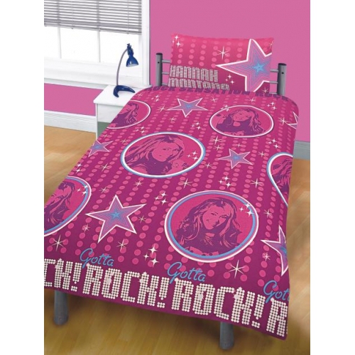 Disney Hannah Montana Life Rotary Double Bed Duvet Quilt Cover Set