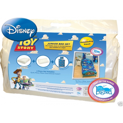 Disney Toy Story 4pc Bundle Rotary Junior Cot Bed Duvet Quilt Cover Set