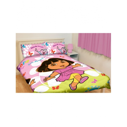 Dora The Explorer Play Rotary Double Bed Duvet Quilt Cover Set