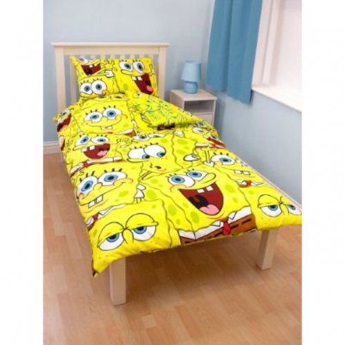 Spongebob 'Heads' Rotary Single Bed Duvet Quilt Cover Set