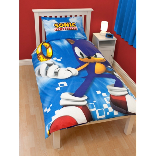 Sonic The Hedgehog 'Spin' Panel Single Bed Duvet Quilt Cover Set