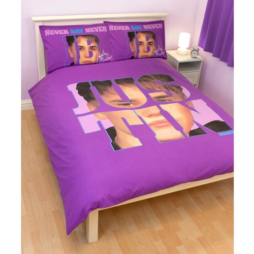 Justin Bieber 'Autograph' Panel Double Bed Duvet Quilt Cover Set