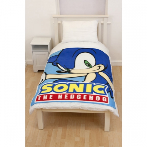 Sonic The Hedgehog 'Spin' Panel Fleece Blanket Throw