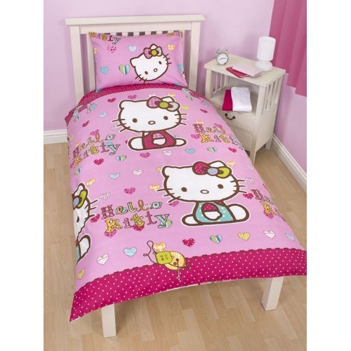Hello Kitty 'Folk' Rotary Single Bed Duvet Quilt Cover Set