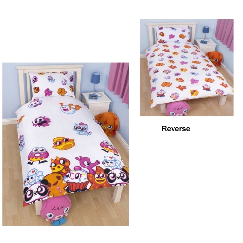 Moshi Monsters 'Moshlings' Reversible Rotary Single Bed Duvet Quilt Cover Set