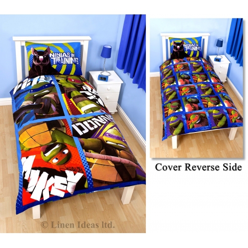 Teenage Mutant Ninja Turtles 'Dudes' Reversible Panel Single Bed Duvet Quilt Cover Set