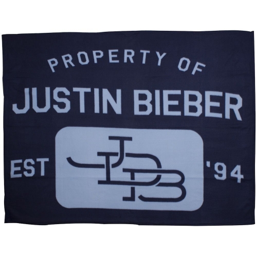 Justin Bieber 'Stars' Panel Fleece Blanket Throw