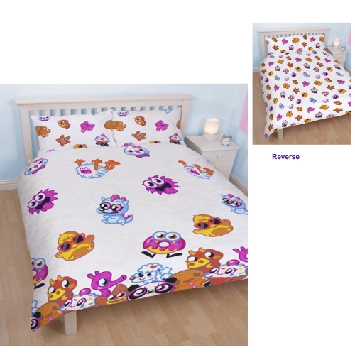 Moshi Monsters 'Moshlings' Reversible Rotary Double Bed Duvet Quilt Cover Set