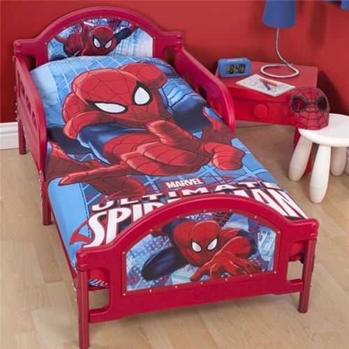 Spiderman Ultimate 'Hang' Panel Junior Cot Bed Duvet Quilt Cover Set Brand New 