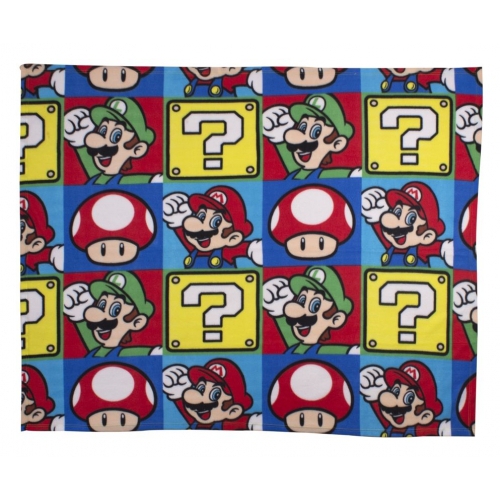 Nintendo Super Mario 'Brothers' Rotary Fleece Blanket Throw