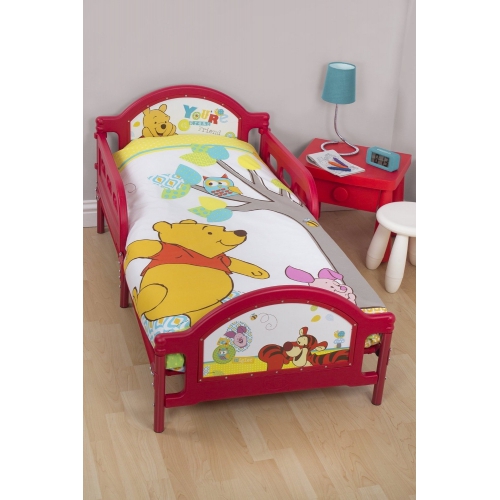 Disney Winnie The Pooh 'Forest' Panel Junior Cot Bed Duvet Quilt Cover Set