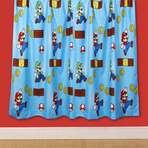Super Mario 66 X 72 inch Drop Curtain Pair