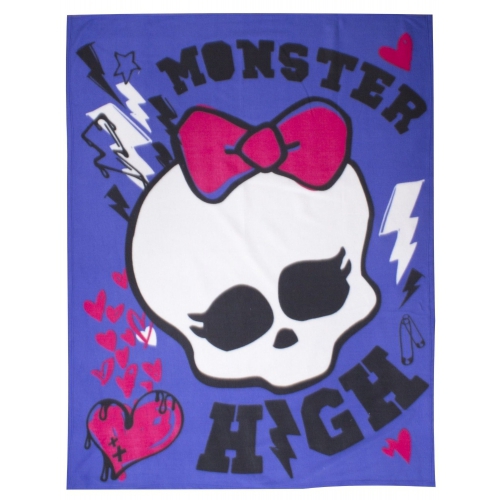 Monster High Beasties Panel Fleece Blanket Throw