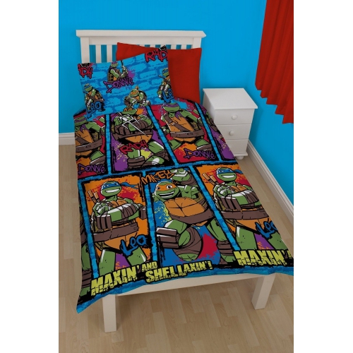 Teenage Mutant Ninja Turtles Urban Rotary Single Bed Duvet Quilt Cover Set