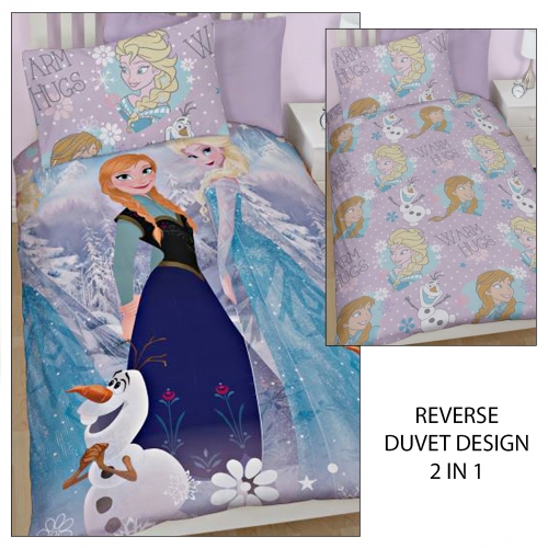 Disney Frozen Crystal Reversible Rotary Single Bed Duvet Quilt Cover Set